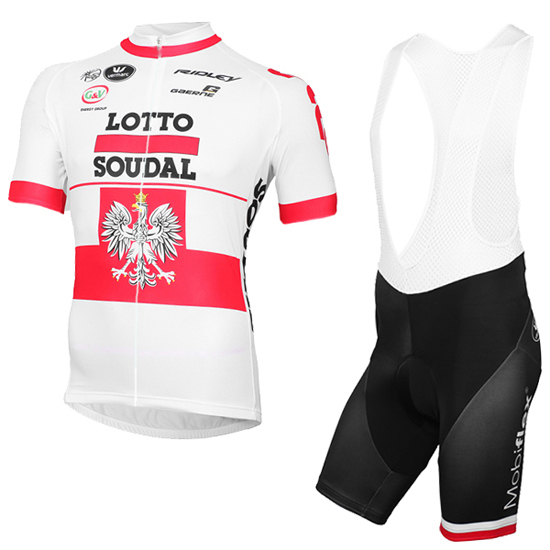 2016 Maillot Lotto Tirantes Mangas Cortas Blanco Y Rojo